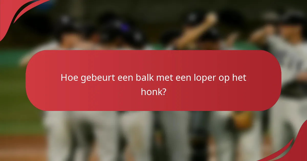 Hoe gebeurt een balk met een loper op het honk?